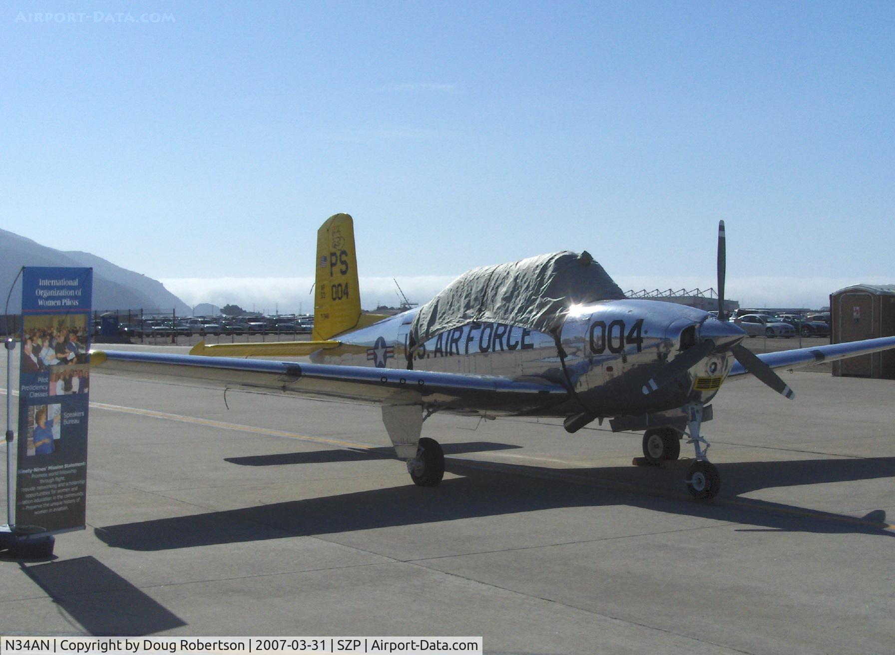N34AN, 1954 Beech T34 Mentor C/N CG-4, 1954 Beech T34A MENTOR, Continental IO-470 engine upgrade