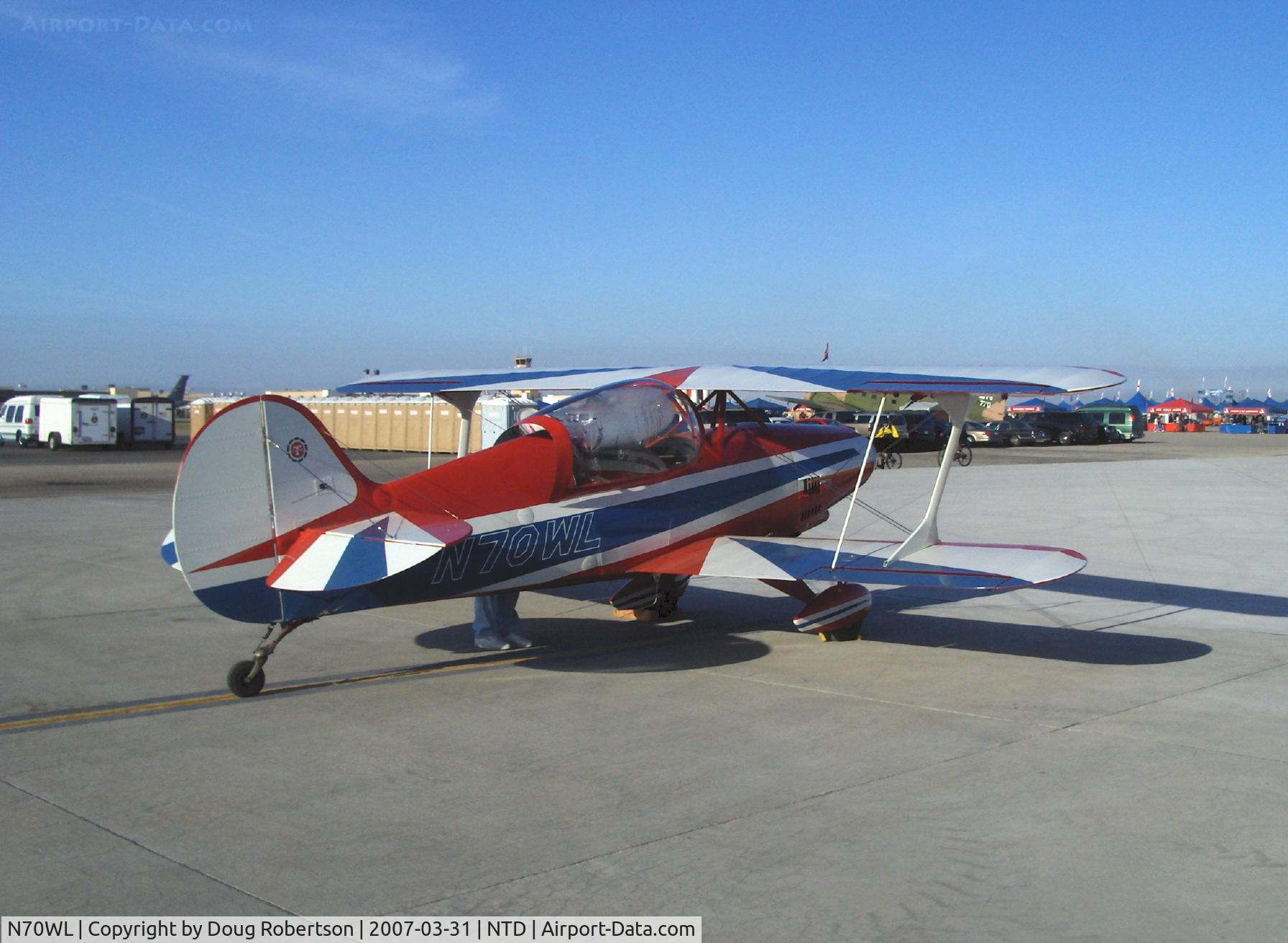 N70WL, 1975 Steen Skybolt C/N 4-8-34, 1975 Lawbaugh STEEN SKYBOLT, Franklin 6A-350 220 Hp, fully aerobatic, symmetrical airfoils, four ailerons, larger cockpits than a PITTS