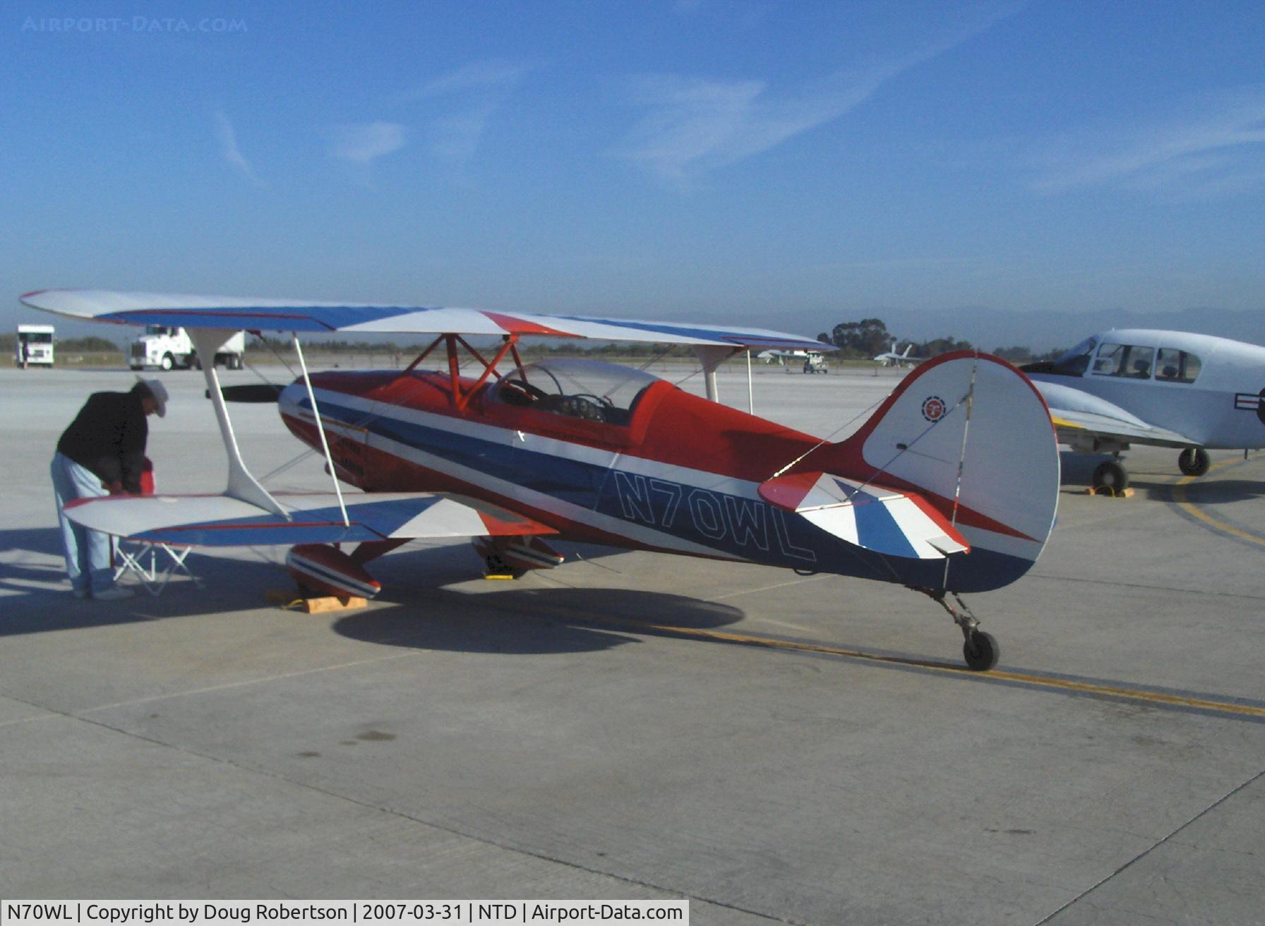 N70WL, 1975 Steen Skybolt C/N 4-8-34, 1975 Lawbaugh STEEN SKYBOLT, Franklin 6A-350 220 Hp, fully aerobatic, symmetrical airfoils, four ailerons, larger cockpits than a PITTS