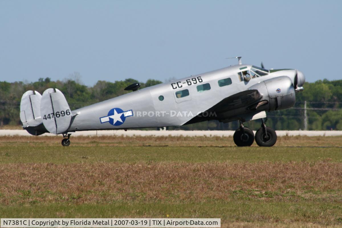 N7381C, 1944 Beech C18S C/N 8104, C-45