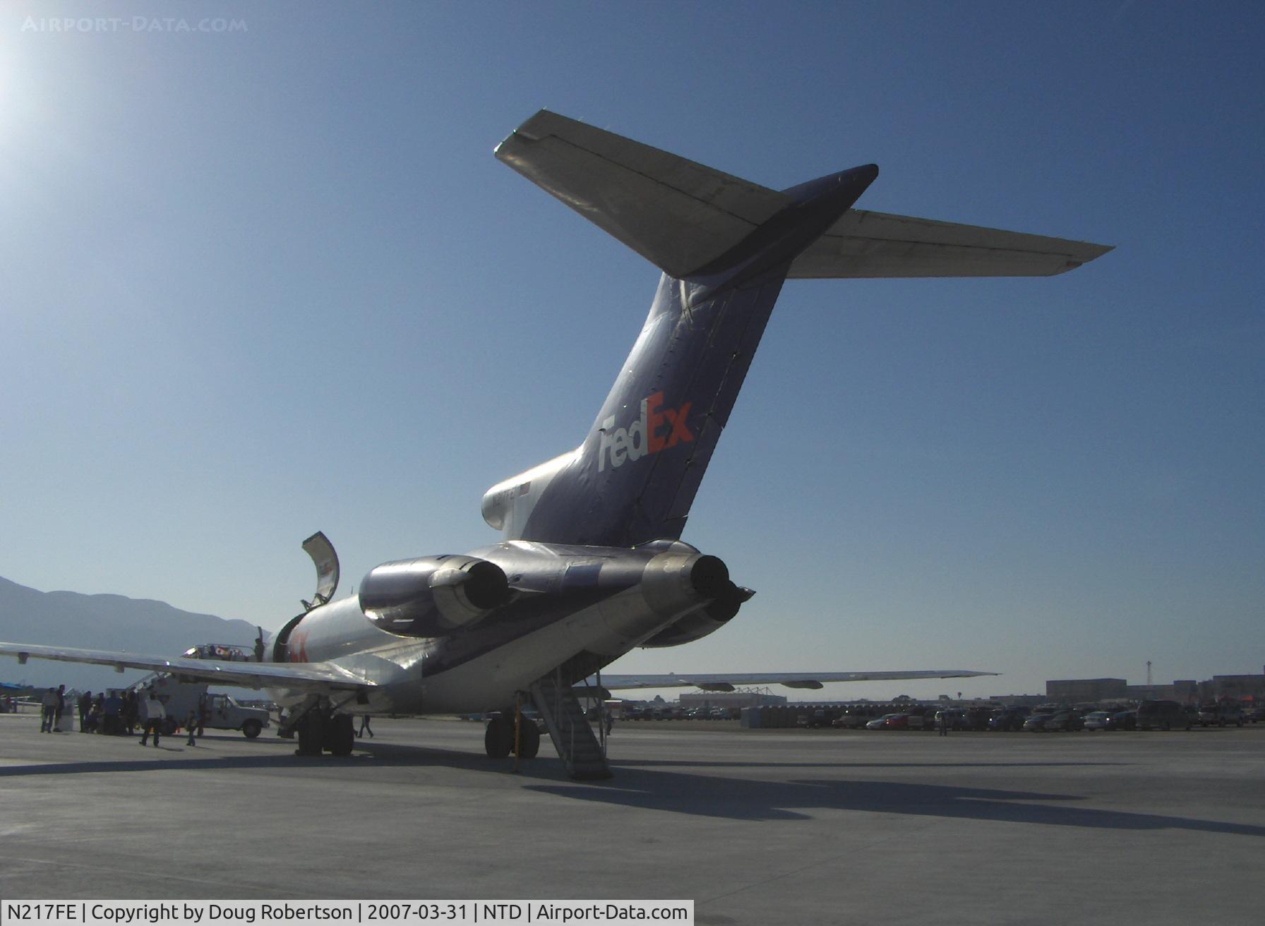 N217FE, 1984 Boeing 727-2S2F C/N 22938, 1984 Boeing 727-2S2F FedEx freighter, three P&W JT8D Turbojets, experimental class