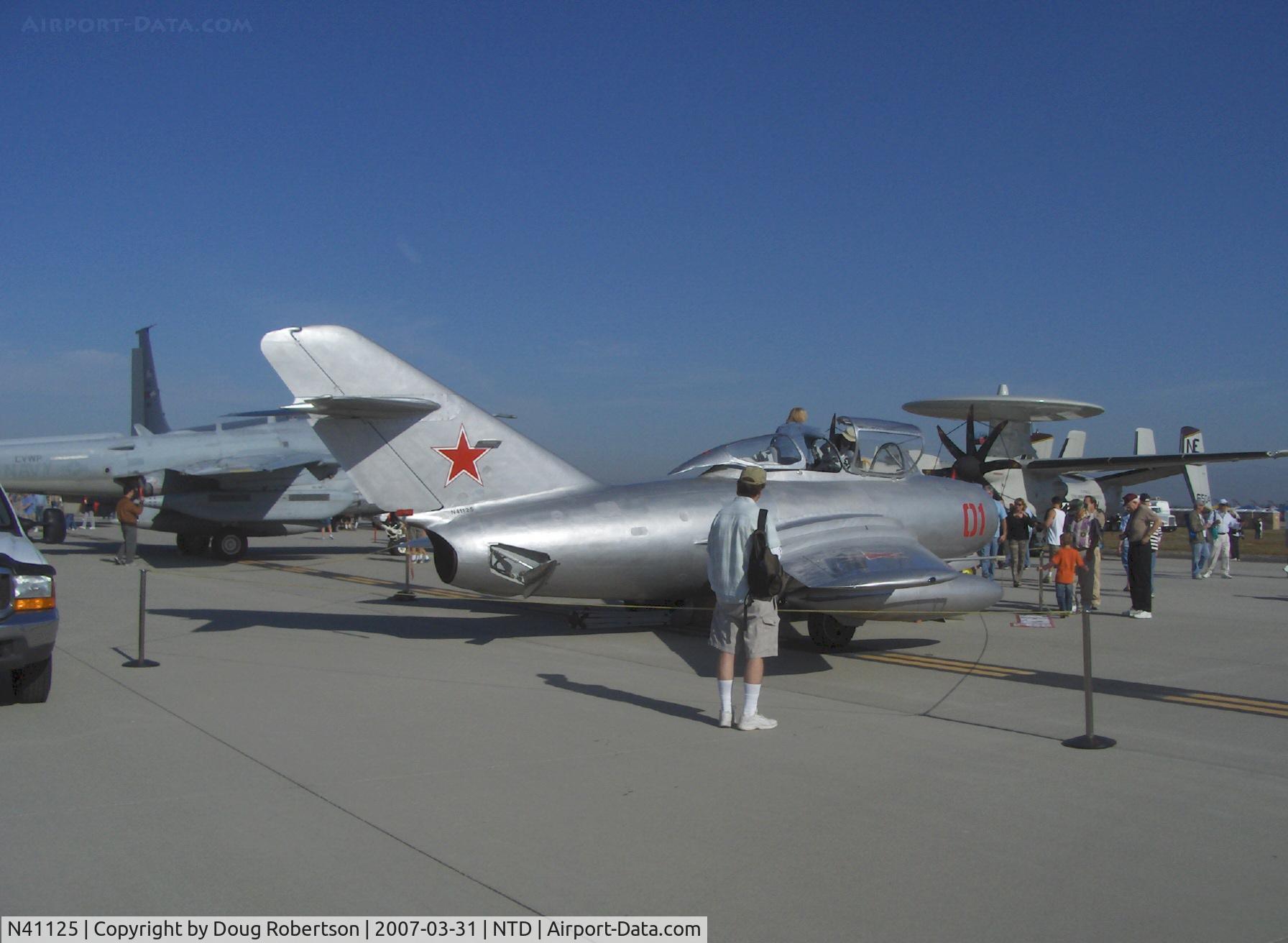 N41125, 1954 PZL-Mielec SBLim-2 (MiG-15UTI) C/N 242266, 1954 Mikoyan Gurevich MIG-15UTI, NATO code name 'Midget', one Klimov VK-1 Turbojet 5,950 lb st, two seat trainer, experimental class