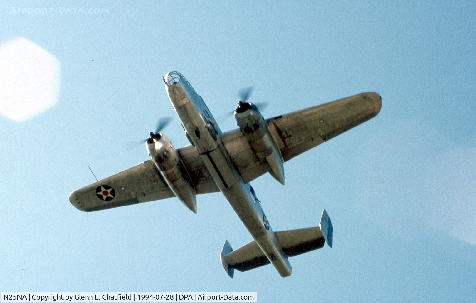 N25NA, 1944 North American B-25J Mitchell Mitchell C/N 108-47479, Overflying the control tower