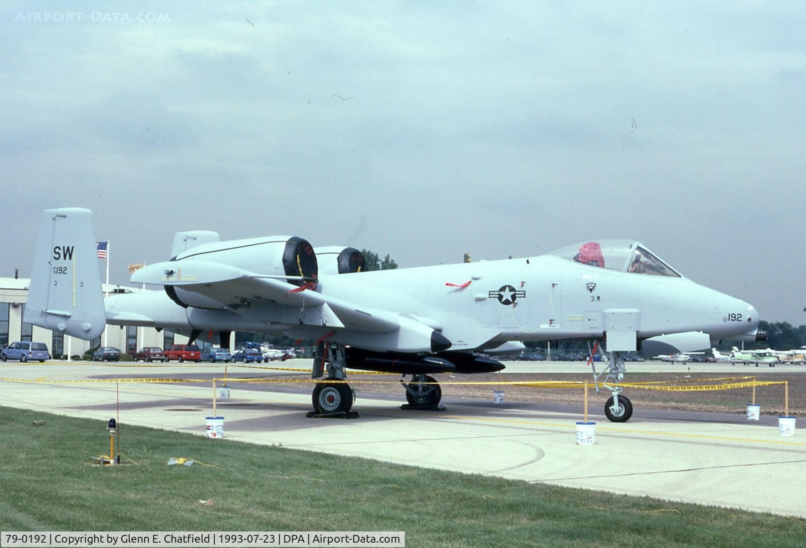 79-0192, 1979 Fairchild Republic A-10A Thunderbolt II C/N A10-0456, A-10A in the afternoon sun