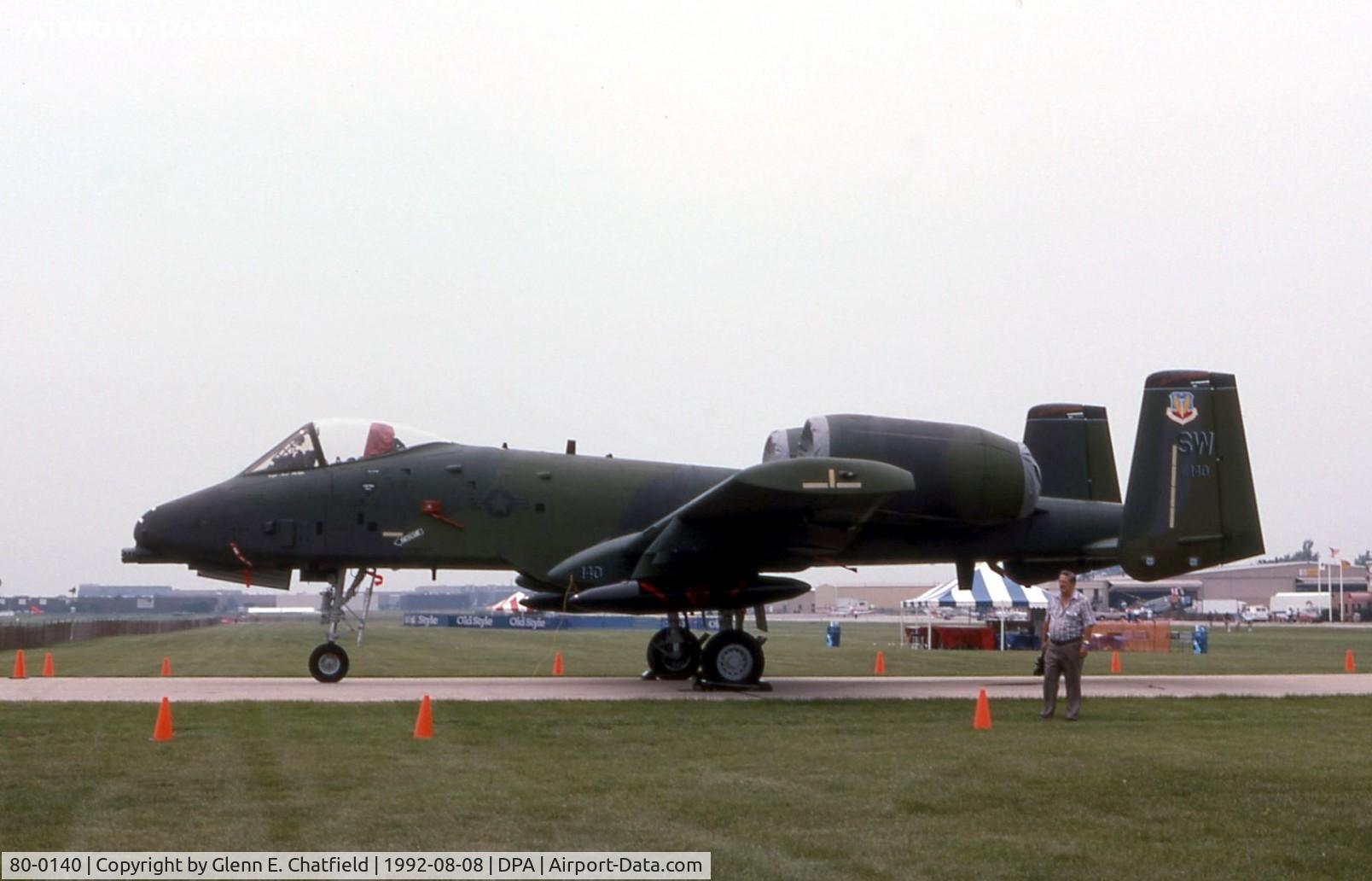 80-0140, 1980 Fairchild Republic A-10A Thunderbolt II C/N A10-0490, A-10A in the murky morning haze