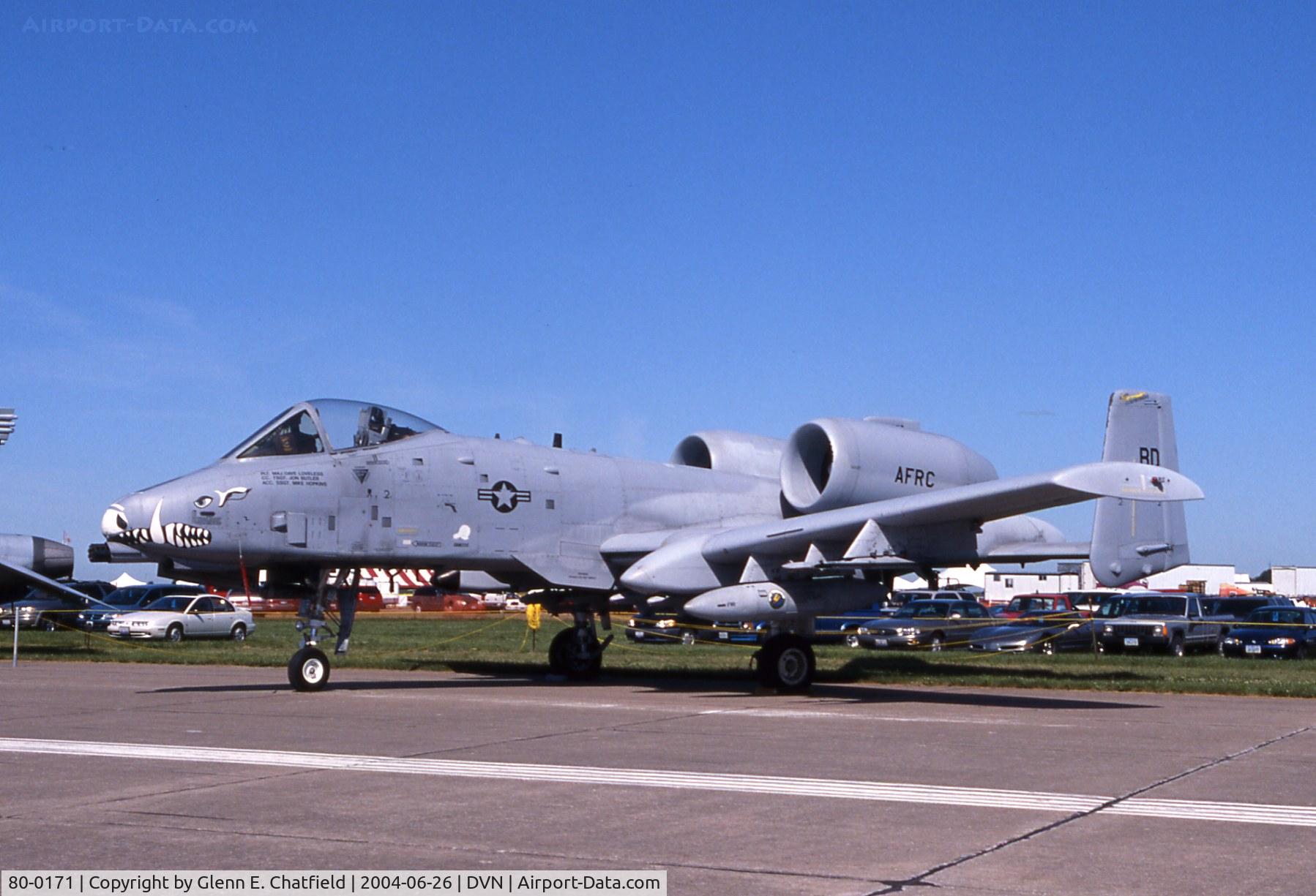 80-0171, 1980 Fairchild Republic A-10A Thunderbolt II C/N A10-0521, A-10A at the Quad Cities Air Show