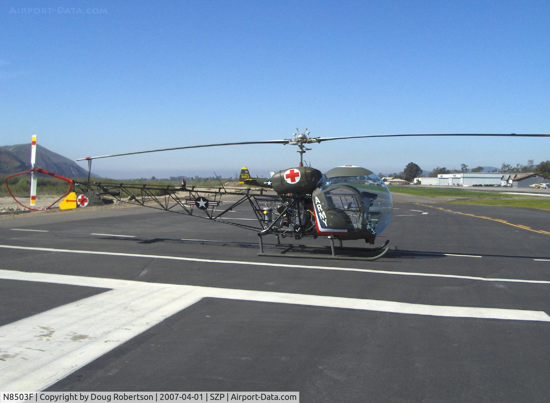N8503F, 1965 Bell 47G-4 C/N 3350, 1965 Bell 47G-4, Lycoming VO-540 305 Hp