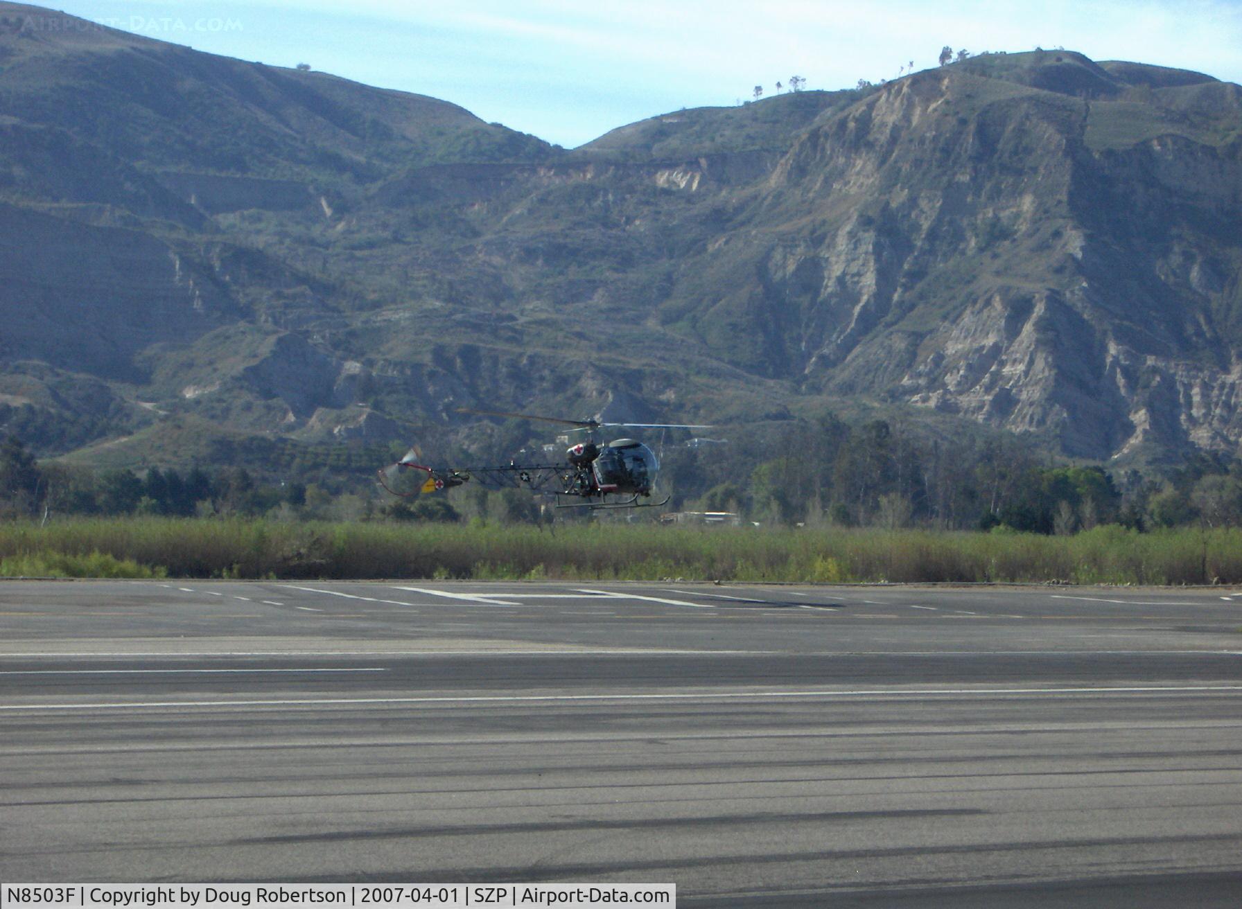 N8503F, 1965 Bell 47G-4 C/N 3350, 1965 Bell 47G-4, Lycoming VO-540 305 Hp, hover to land