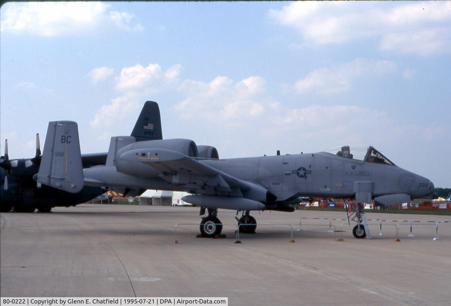 80-0222, 1980 Fairchild Republic A-10A Thunderbolt II C/N A10-0572, A-10A on the ramp