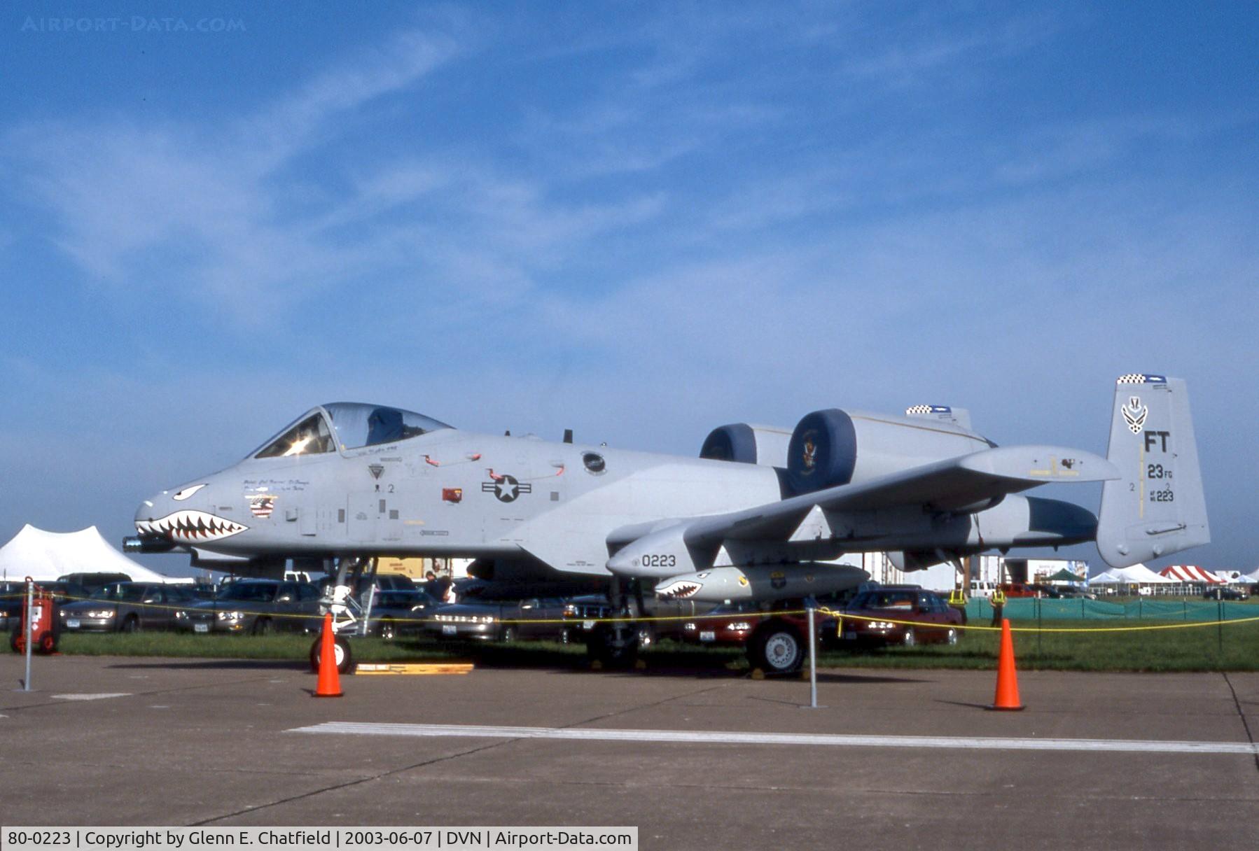 80-0223, 1980 Fairchild Republic A-10A Thunderbolt II C/N A10-0573, A-10A at the Quad Cities Air Show