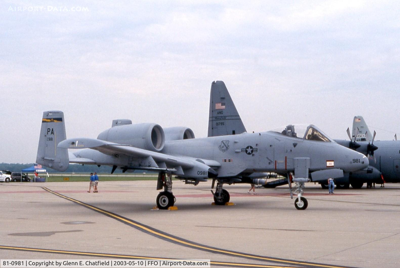 81-0981, 1981 Fairchild Republic A-10A Thunderbolt II C/N A10-0676, A-10A celebrating 100 years of aviation