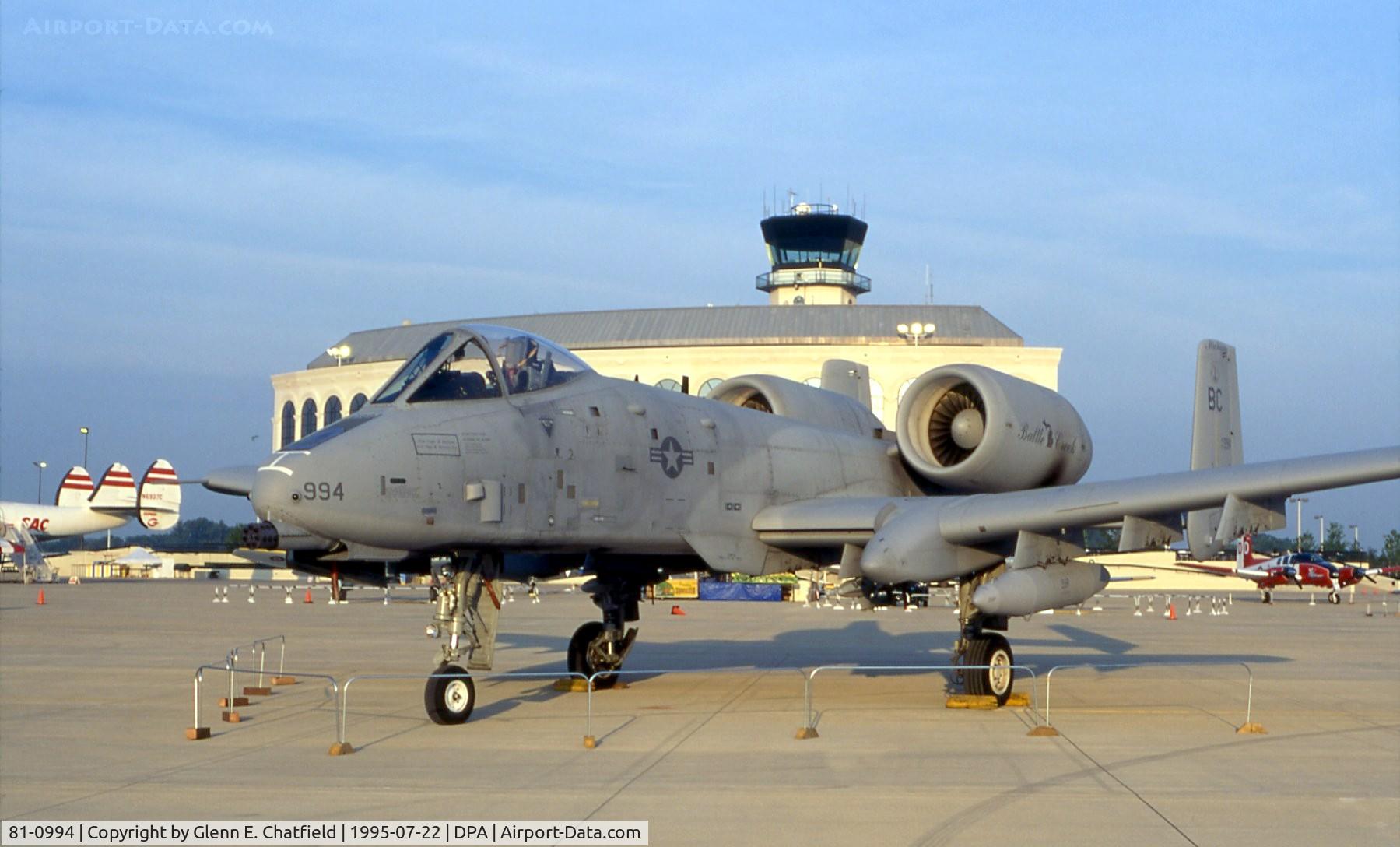 81-0994, 1981 Fairchild Republic A-10C Thunderbolt II C/N A10-0689, A-10A on the ramp just after dawn