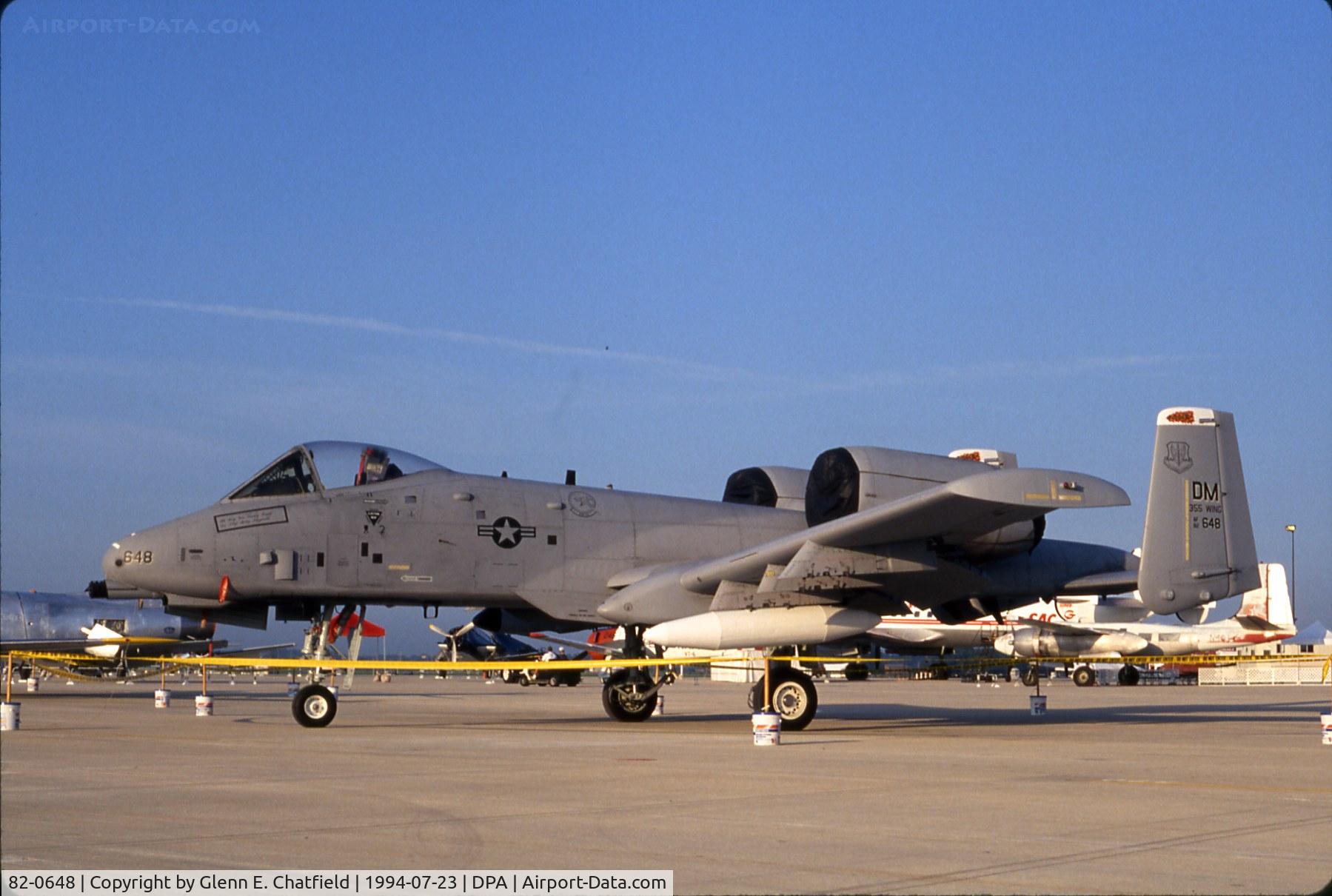 82-0648, 1982 Fairchild Republic A-10C Thunderbolt II C/N A10-0696, A-10A on static display during air show day