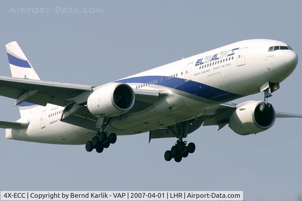 4X-ECC, 2001 Boeing 777-258/ER C/N 30833, El Al Boeing 777