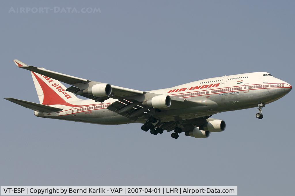 VT-ESP, 1994 Boeing 747-437 C/N 27214, Air India Boeing 747