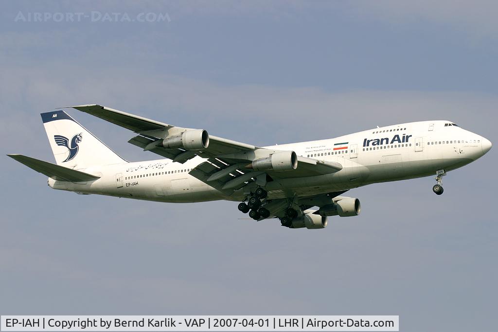 EP-IAH, 1976 Boeing 747-286M C/N 21218, Iran Air Boeing 747