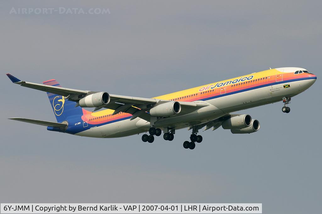 6Y-JMM, 1998 Airbus A340-313 C/N 216, Air Jamaica