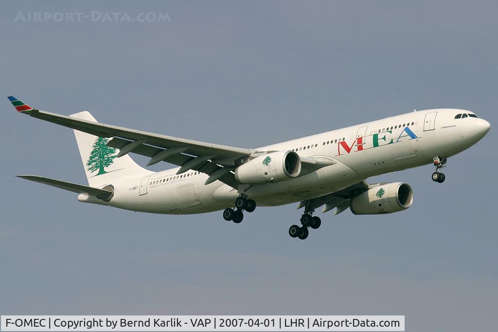 F-OMEC, 2003 Airbus A330-243 C/N 532, MEA Airbus A330