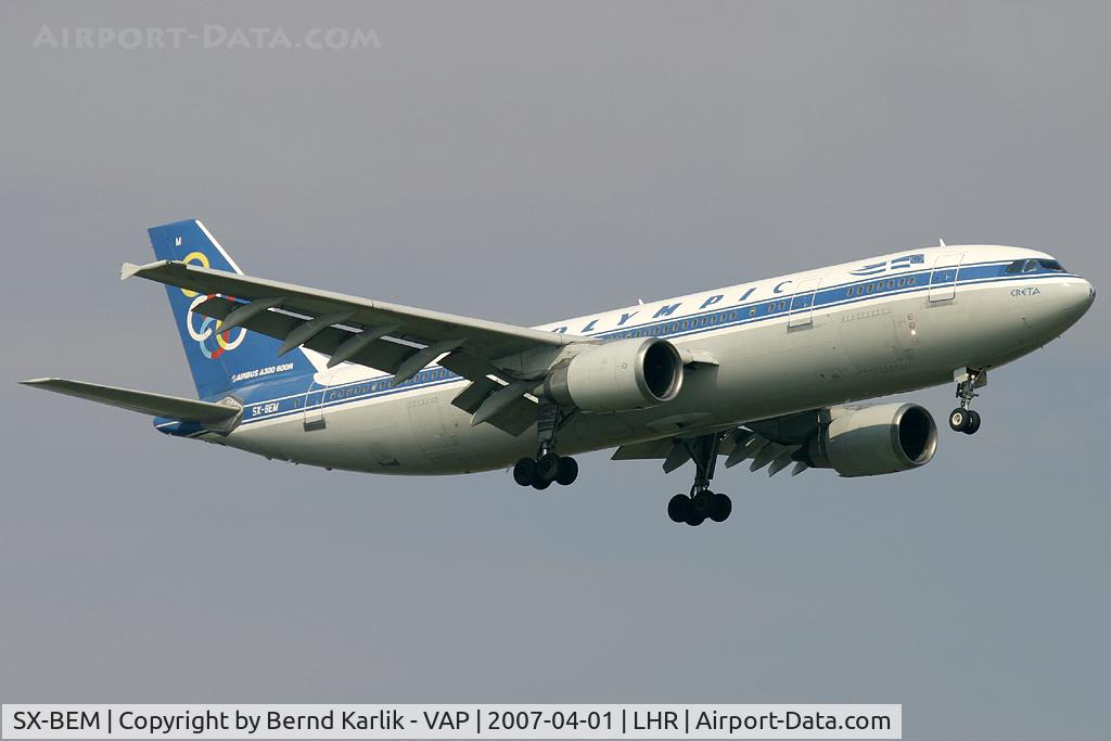 SX-BEM, 1991 Airbus A300B4-605R C/N 603, Olympic Airways Airbus A300
