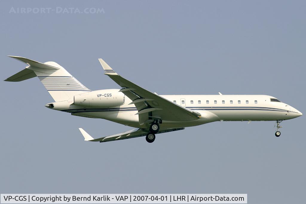 VP-CGS, 2001 Bombardier BD-700-1A10 Global Express C/N 9102, Private