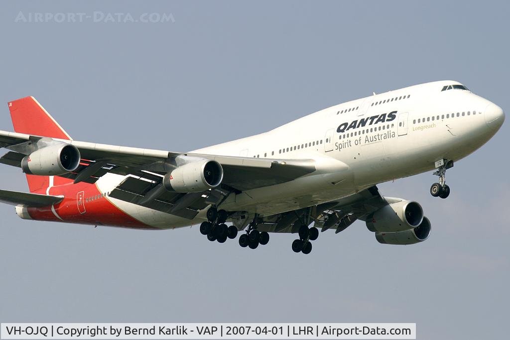 VH-OJQ, 1992 Boeing 747-438 C/N 25546, Qantas Boeing 747