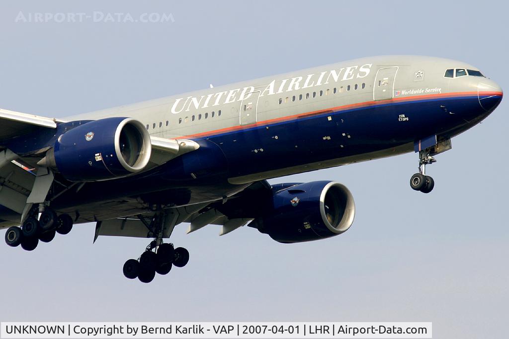UNKNOWN, , United Airlines Boeing 777