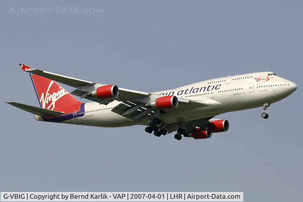 G-VBIG, 1996 Boeing 747-4Q8 C/N 26255, Virgin Atlantic Boeing 747