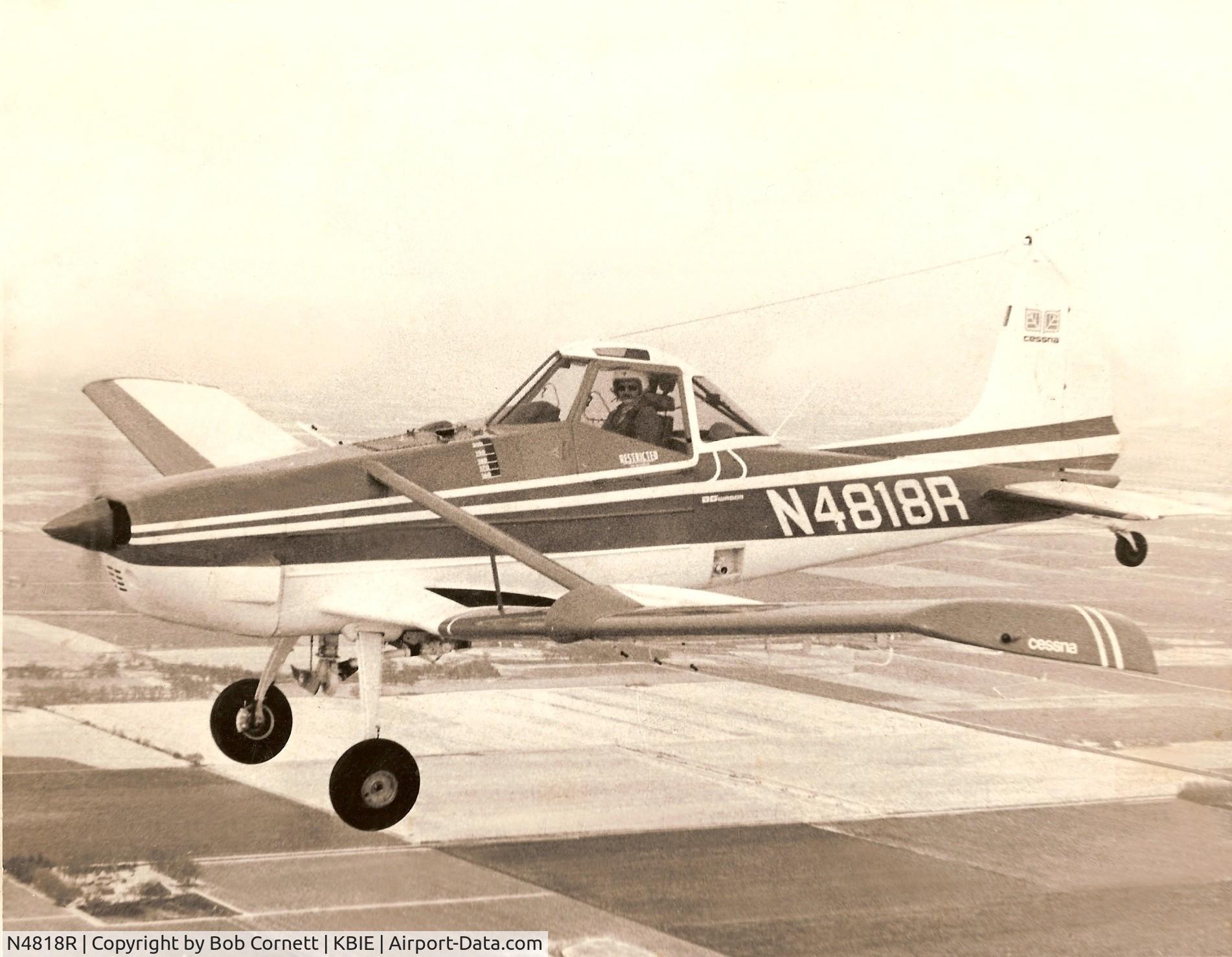 N4818R, 1975 Cessna A188B C/N 18802338, Gary Cornett in Flight