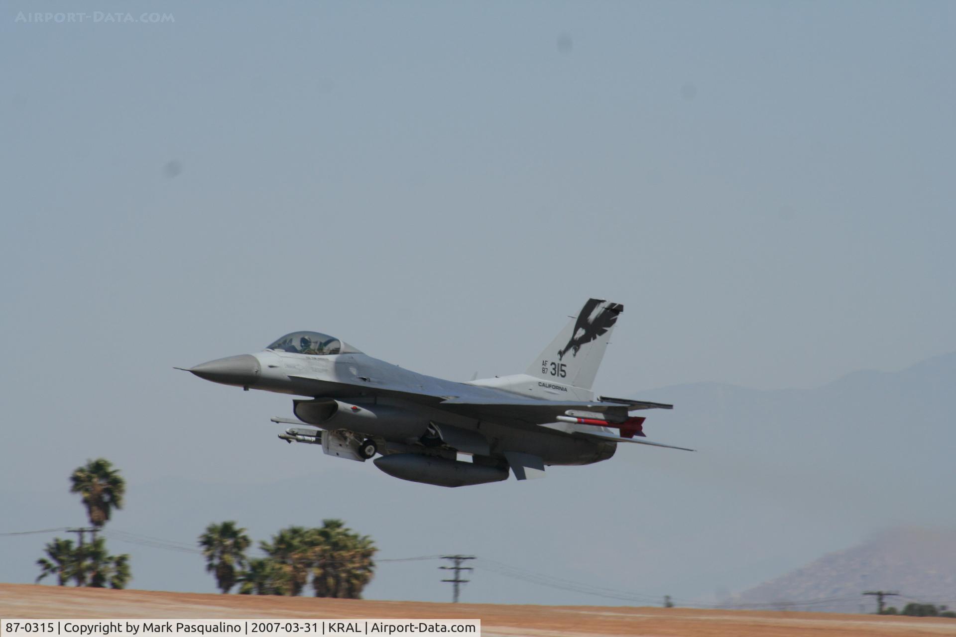 87-0315, 1989 General Dynamics F-16C Fighting Falcon C/N 5C-576, F-16