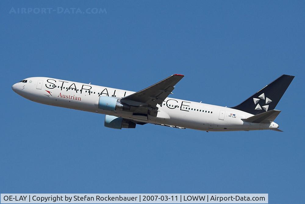 OE-LAY, 1998 Boeing 767-3Z9/ER C/N 29867, Alpha Yankee departure.