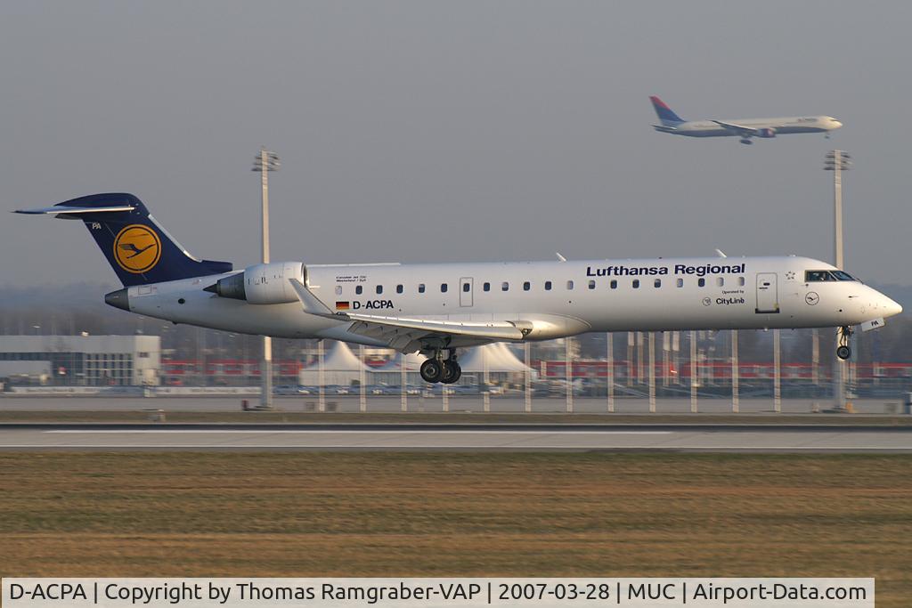 D-ACPA, 2001 Canadair CRJ-701ER (CL-600-2C10) Regional Jet C/N 10012, Lufthansa Cityline Canadair Regionaljet 700