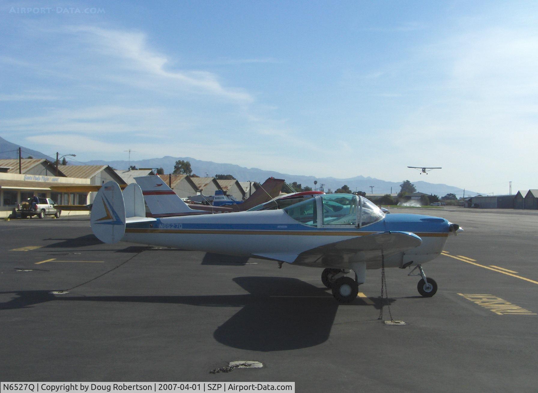 N6527Q, 1966 Alon A2 Aircoupe C/N A-127, 1966 Alon A2 AIRCOUPE, Continental C90 90 Hp