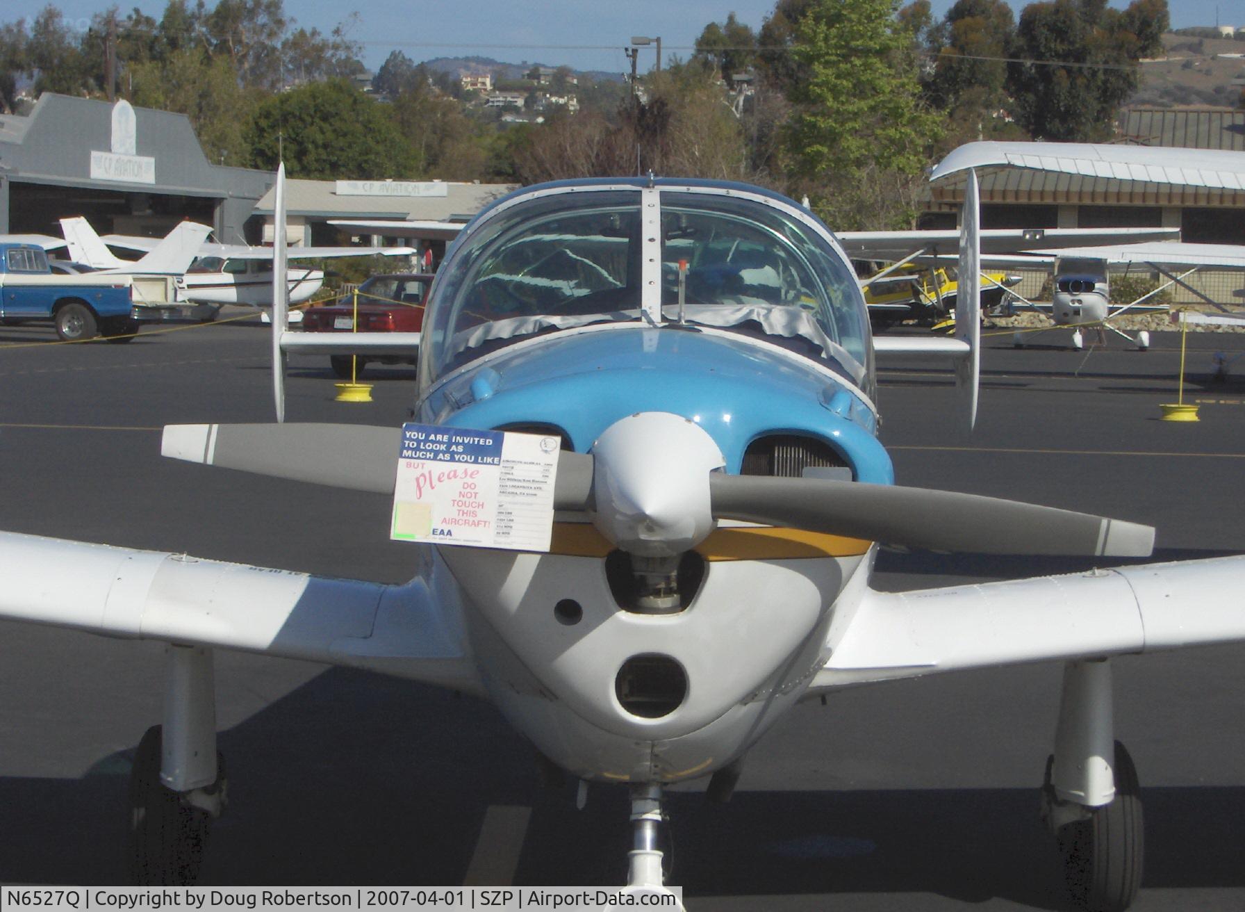 N6527Q, 1966 Alon A2 Aircoupe C/N A-127, 1966 Alon A2 AIRCOUPE, Continental C90 90 Hp, prop