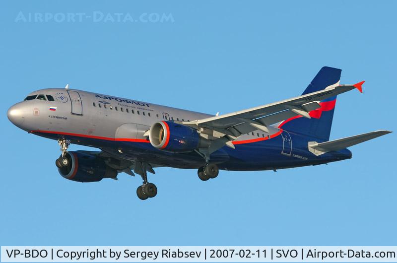 VP-BDO, 2003 Airbus A319-111 C/N 2091, S7 Airlines
