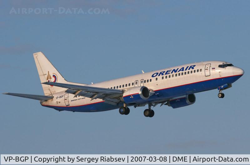 VP-BGP, 1990 Boeing 737-4Y0F C/N 24691, Orenair