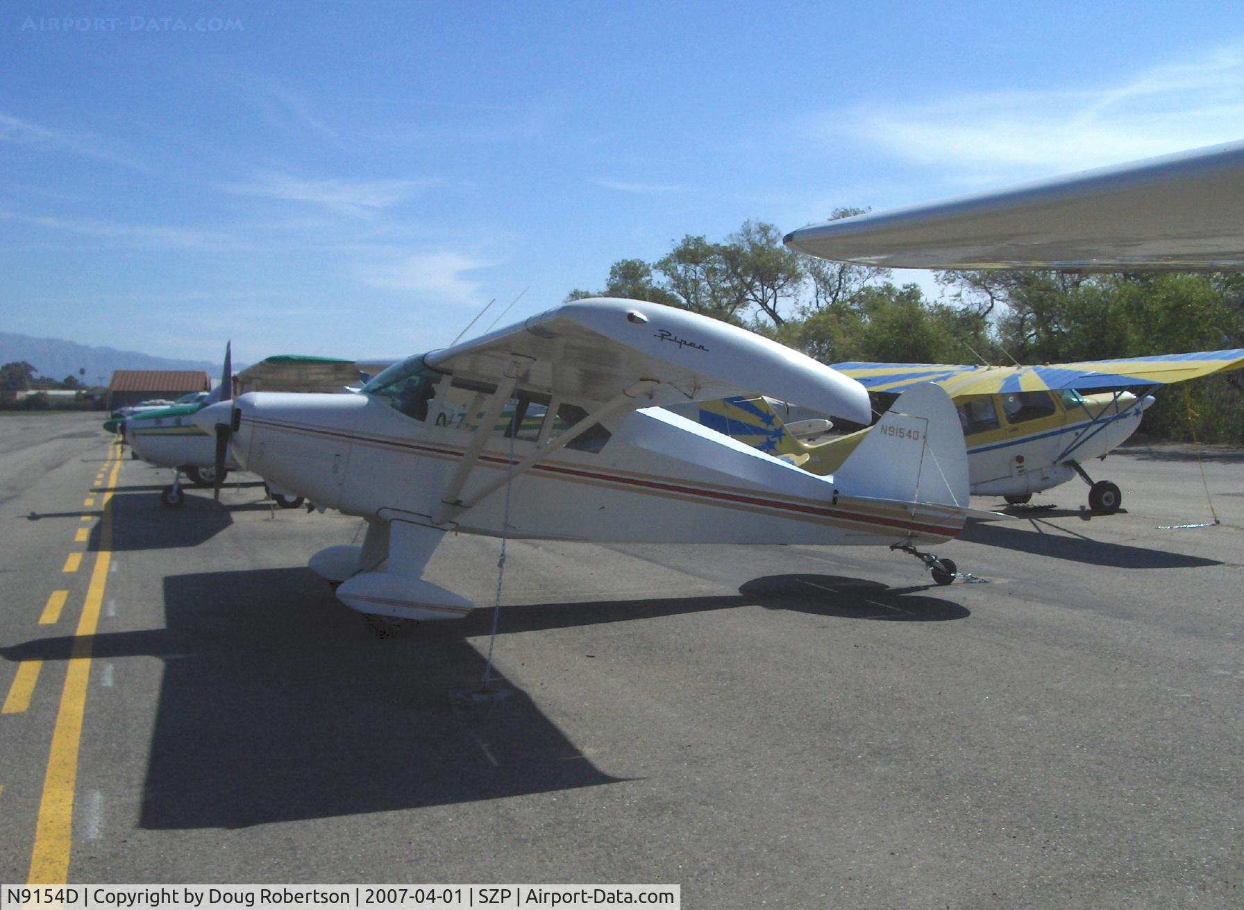N9154D, 1958 Piper PA-22-160 Tri Pacer C/N 22-6206, 1958 Piper PA-22-160 TRIPACER Taildragger conversion, Lycoming O-320 160 Hp, booster tips