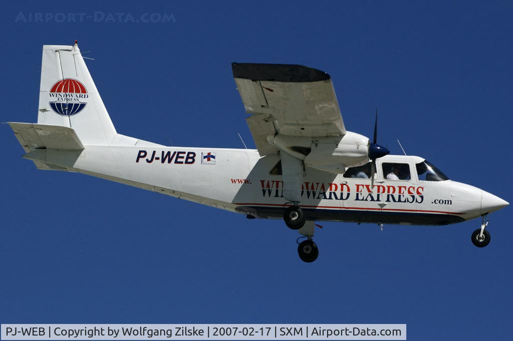 PJ-WEB, 1989 Pilatus Britten-Norman BN-2B-20 Islander C/N 2208, visitor