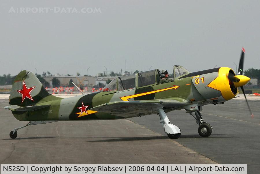 N52SD, 2001 Yakovlev (Aerostar) Yak-52TW C/N 0112226, Sun-n-fun 2006
