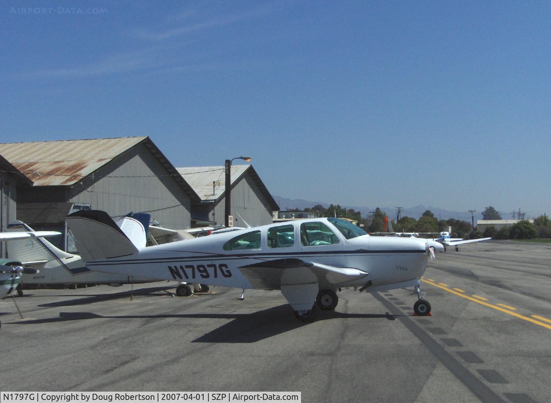 N1797G, 1962 Beech P35 Bonanza C/N D-6975, 1962 Beech P35 BONANZA, Continental IO-470-N 260 Hp