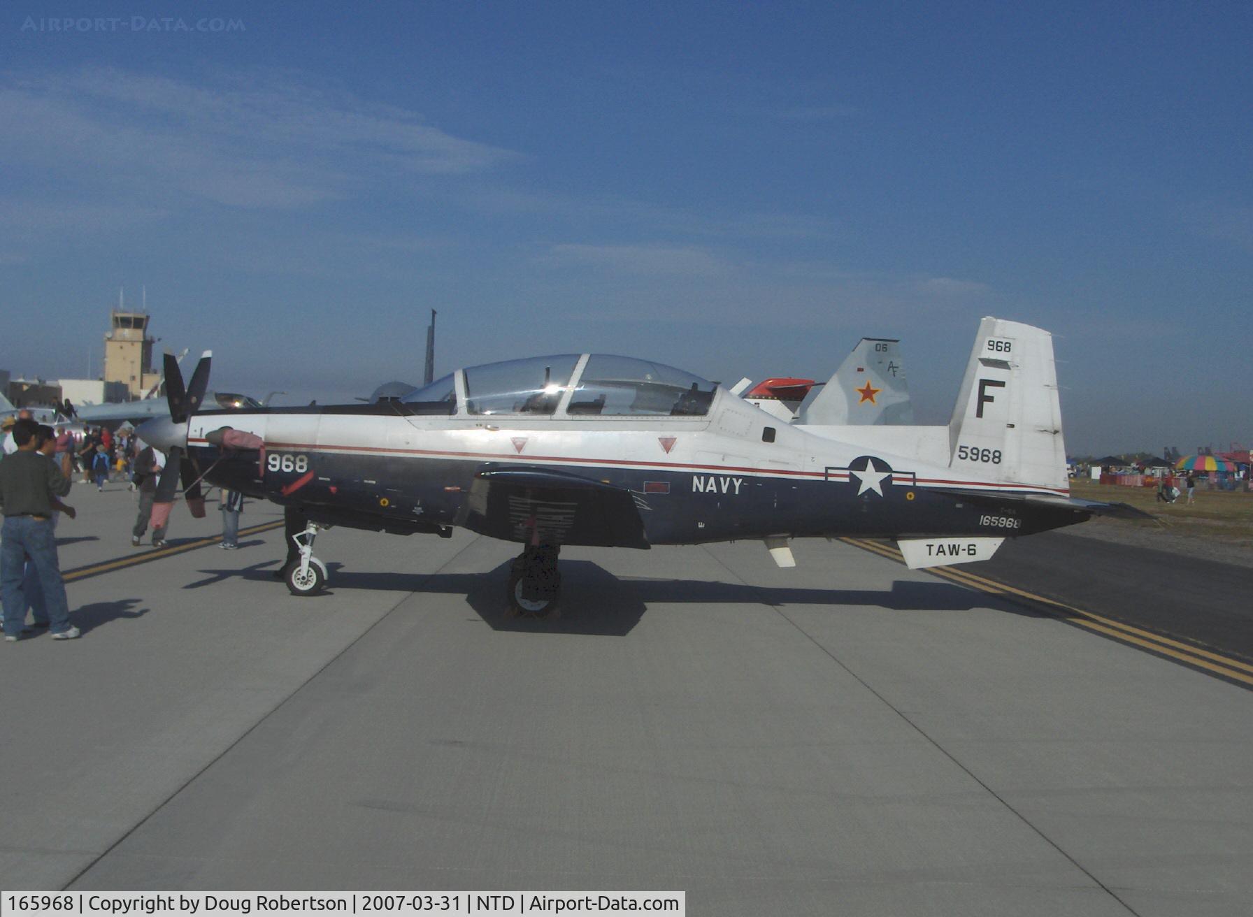 165968, Raytheon T-6A Texan II C/N PT-111, Beech T-6A TEXAN II Trainer of Training Air Wing-6, one P&W (Canada) PT-6A-68 Turboprop flat rated at 1,100 shp driving constant 2,000 rpm prop