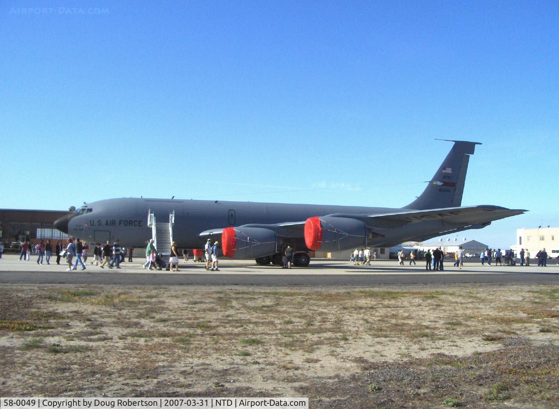 58-0049, 1958 Boeing KC-135T Stratotanker C/N 17794, USAF Boeing KC-135R STRATOTANKER, four CFM International F108-CF-100 Turbofans 22,018 lb st each. Max fuel load-203,293 lbs. SAC began to receive KC-135Rs in July 1964.