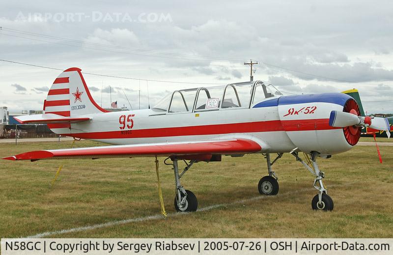 N58GC, 1983 Yakovlev Yak-52 C/N 833511, EAA AirVenture 2005