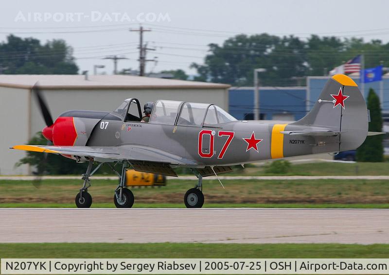 N207YK, 1996 Yakovlev (Aerostar) Yak-52 C/N 9611913, EAA AirVenture 2005
