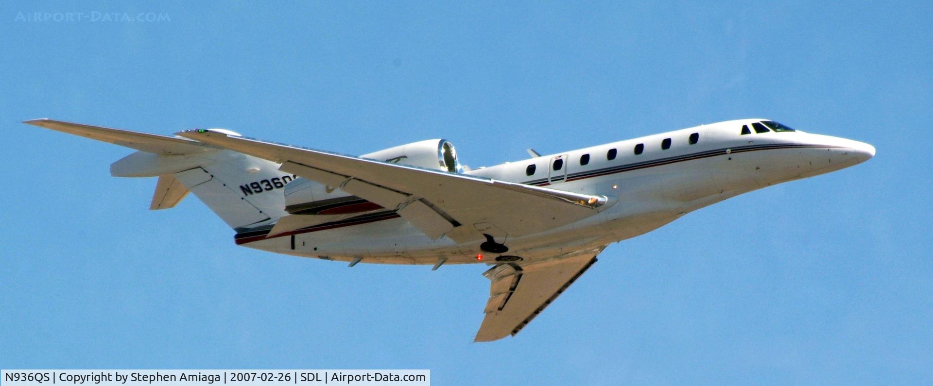 N936QS, 1997 Cessna 750 Citation X Citation X C/N 750-0036, Citation X Departing