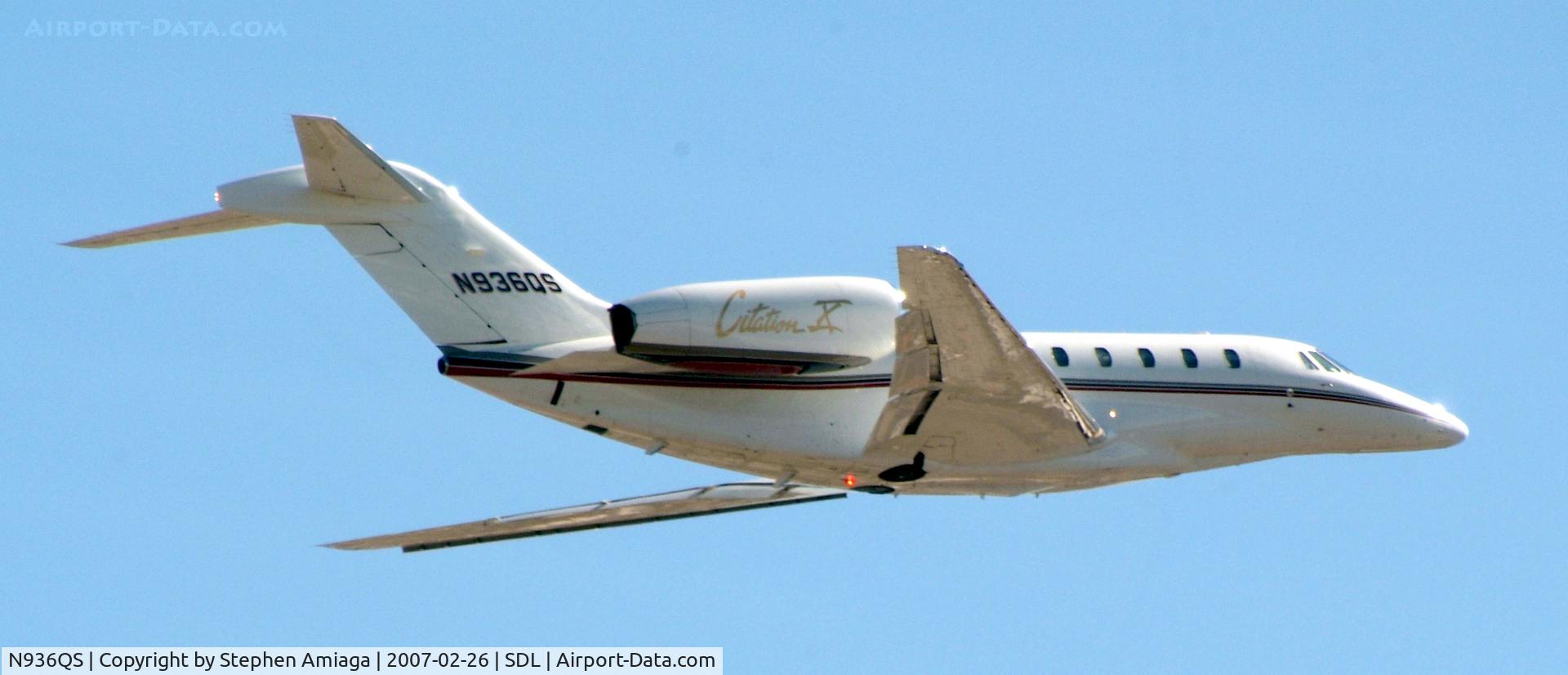 N936QS, 1997 Cessna 750 Citation X Citation X C/N 750-0036, Citation X Departing