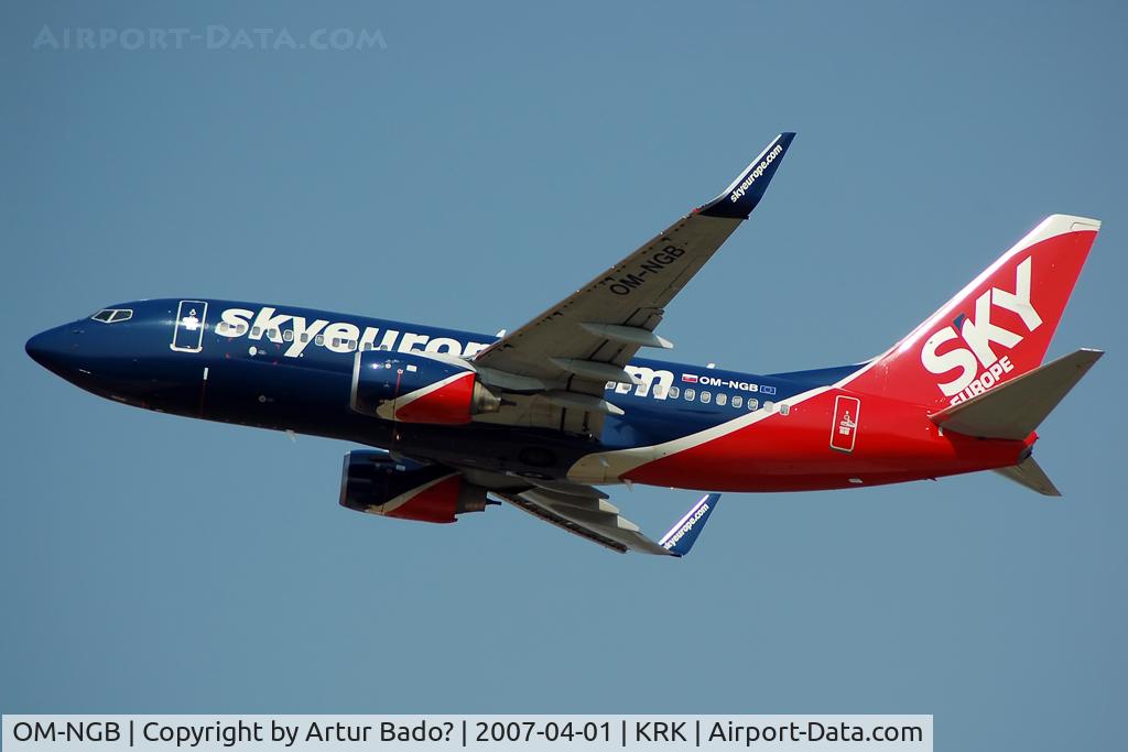 OM-NGB, 2005 Boeing 737-76N C/N 32695, SkyEurope