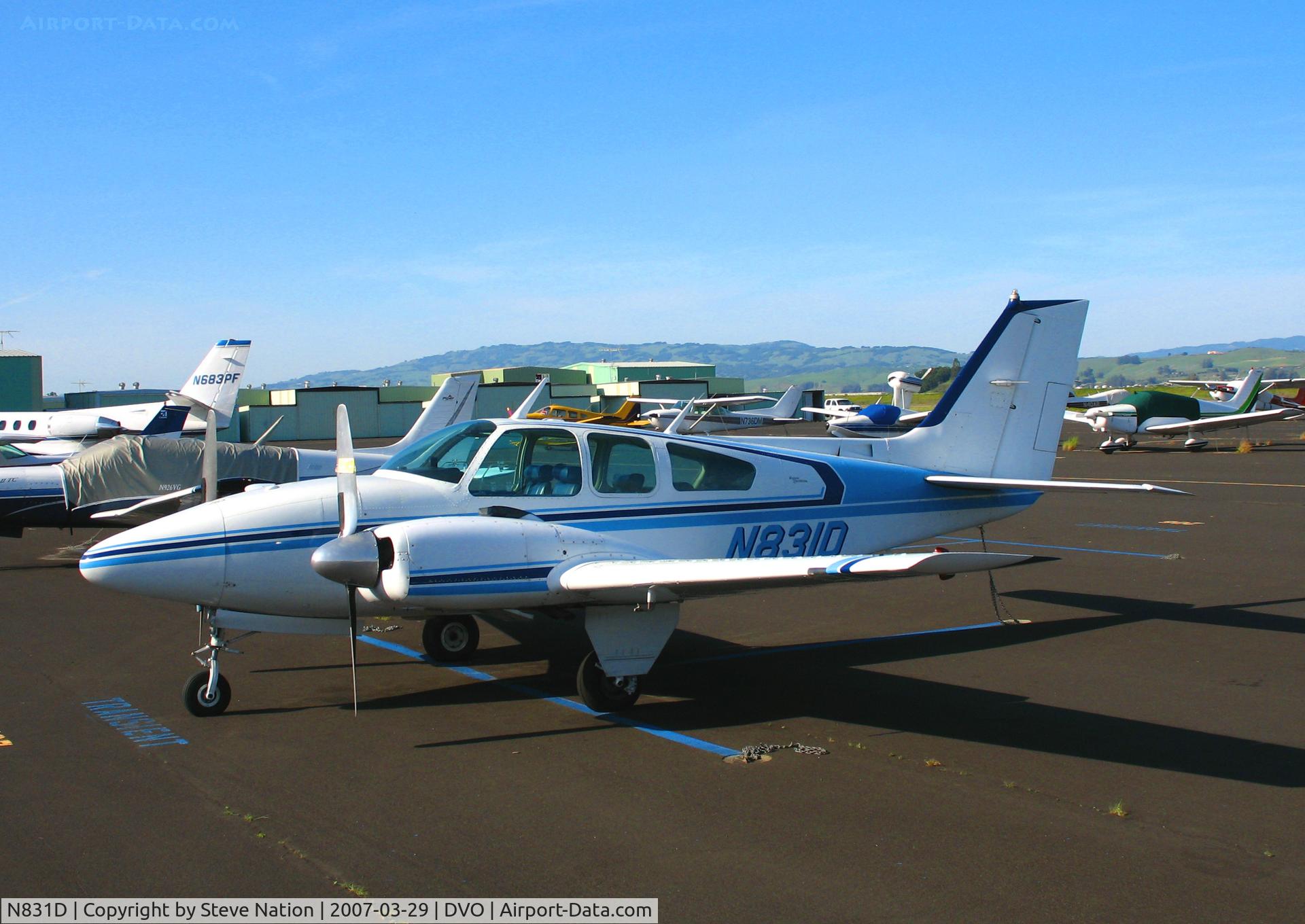 N831D, 1966 Beech C55 Baron (95-C55) C/N TE-62, Rocken Air 1966 Beech 95-C55 @ Gnoss Field (Novato), CA