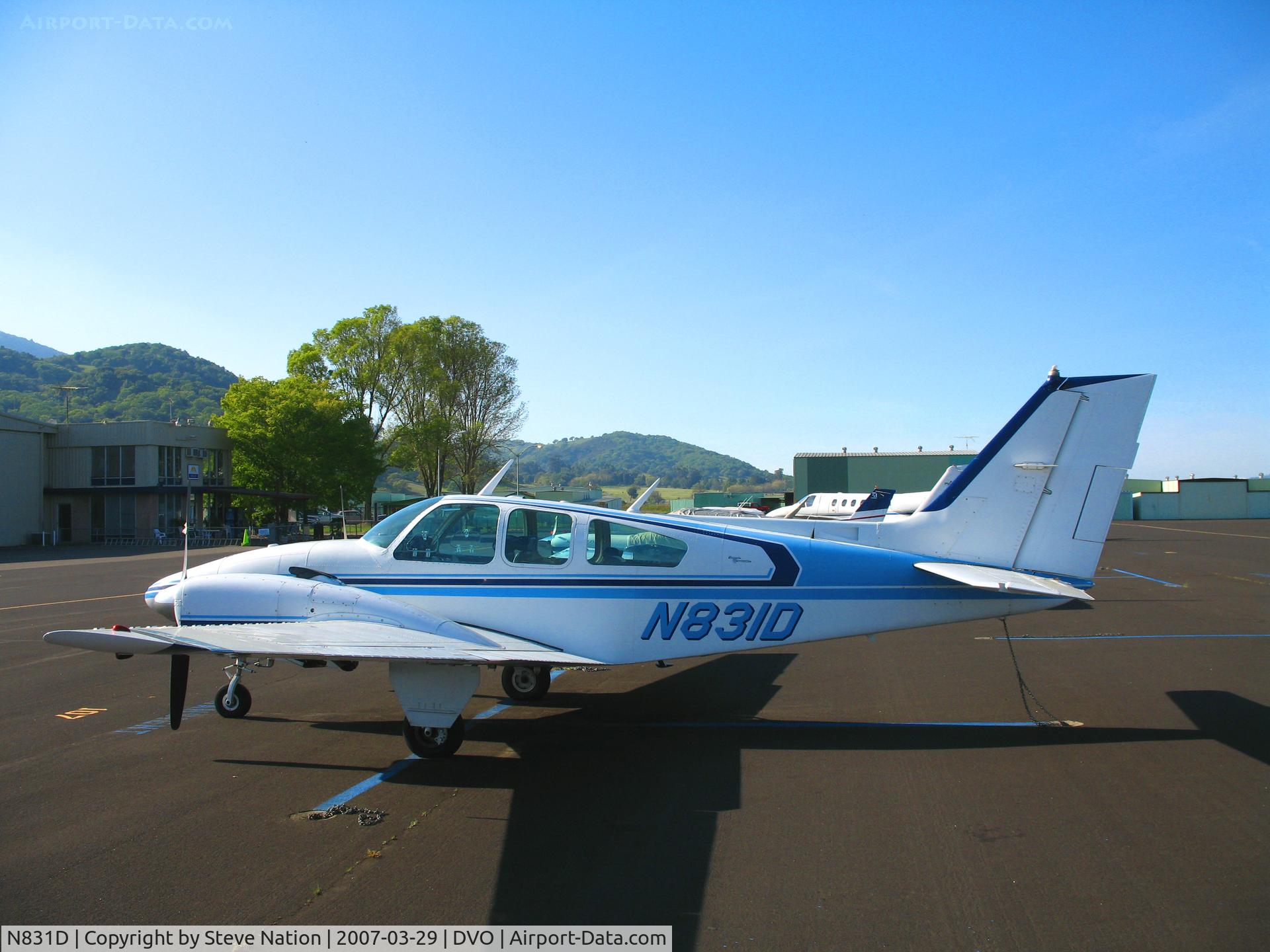 N831D, 1966 Beech C55 Baron (95-C55) C/N TE-62, Rocken Air 1966 Beech 95-C55 @ Gnoss Field (Novato), CA