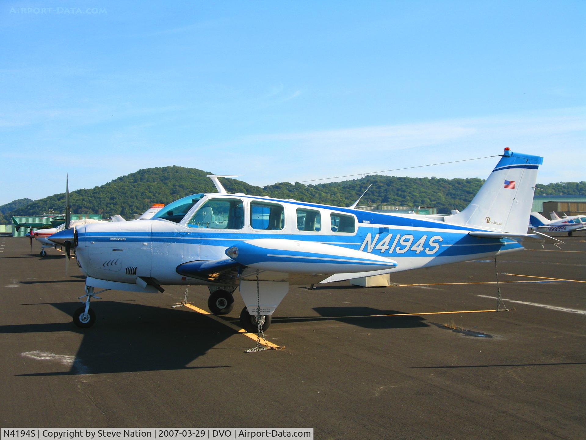 N4194S, 1975 Beech A36 Bonanza 36 C/N E-677, JA Draper & Assoc 1975 Beech A36 Bonanza @ Gnoss Field (Novato), CA