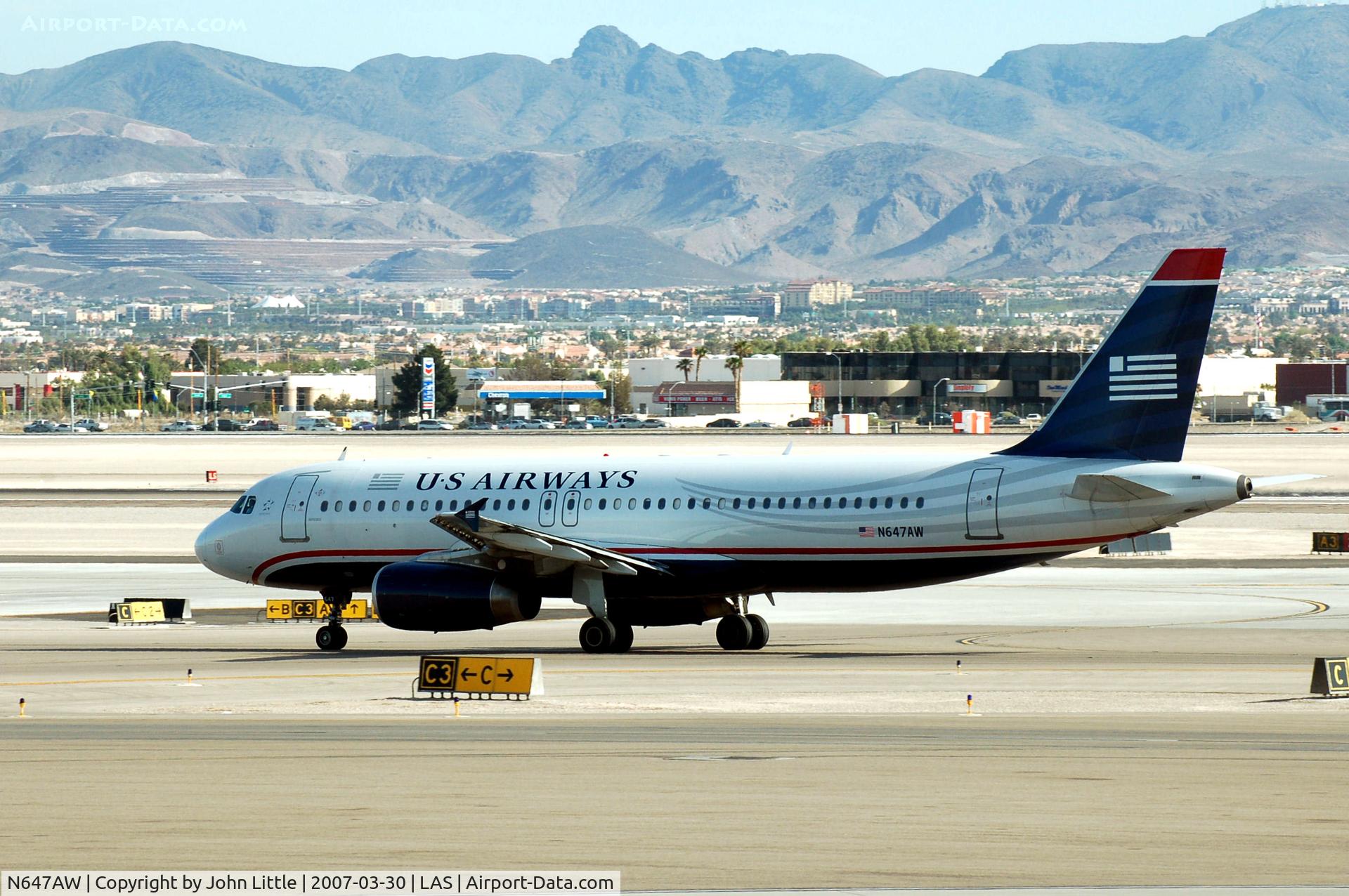 N647AW, 1997 Airbus A320-232 C/N 762, America West taxi to take-off